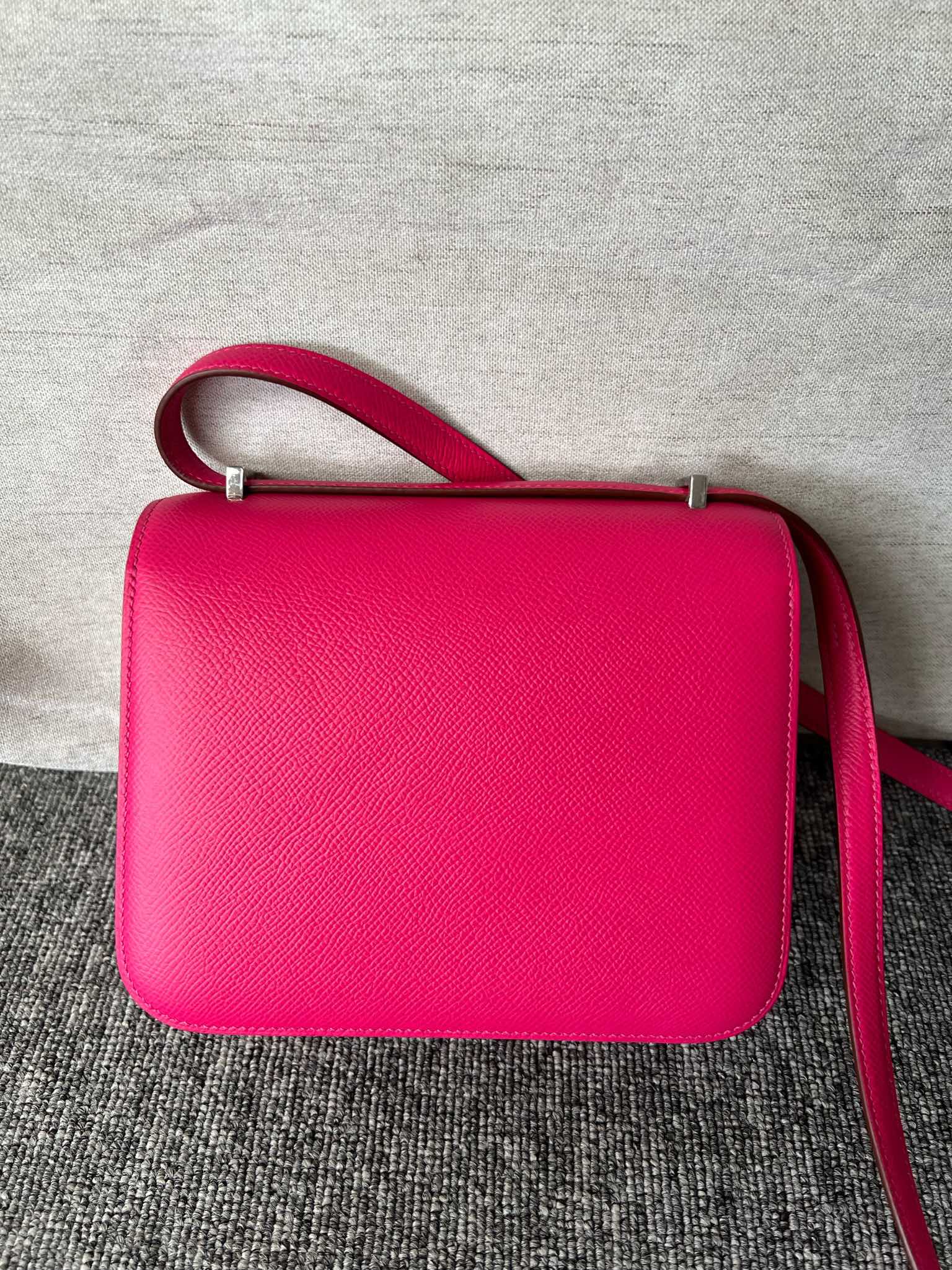 에르메스 콘스탄스18 멕시칸핑크 앱송 악어가죽 버클